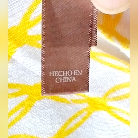 WHITE STAG Women's Plus Size 20 XXL White And Yellow Button Up Sweater Top NWOT - Picture 5 of 9